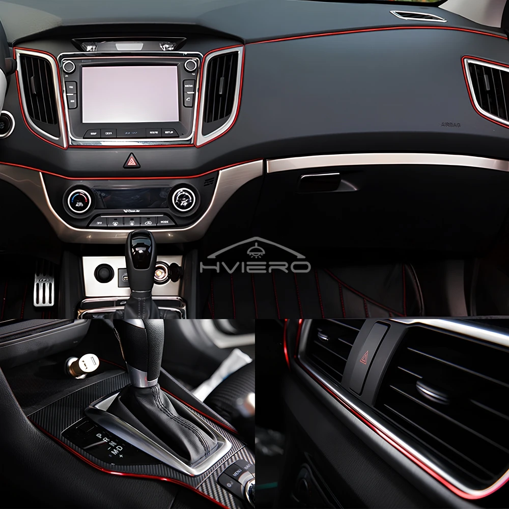 Car Moulding Decoration Flexible Strips 5M Interior Auto Mouldings Car Cover Trim Dashboard Door Edgein Car-styling Universal