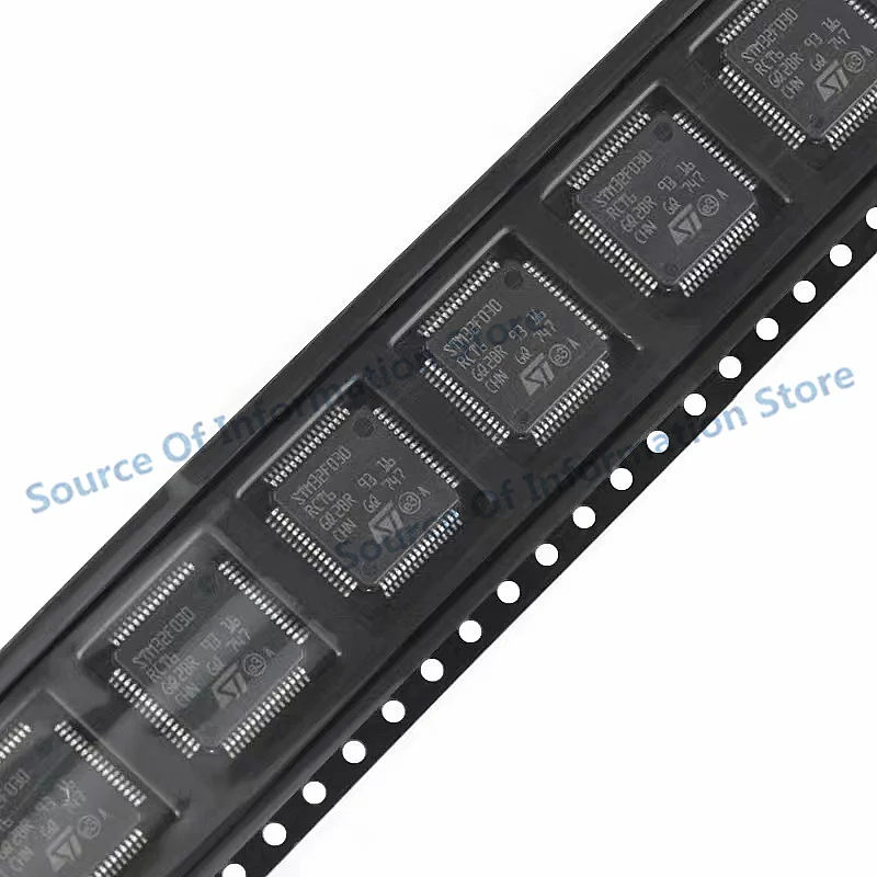 5Pcs STM32F030RCT6 32-bit Microcontroller MCU ARM Cortex-M0 LQFP-64 Pin Compatible with Various Applications