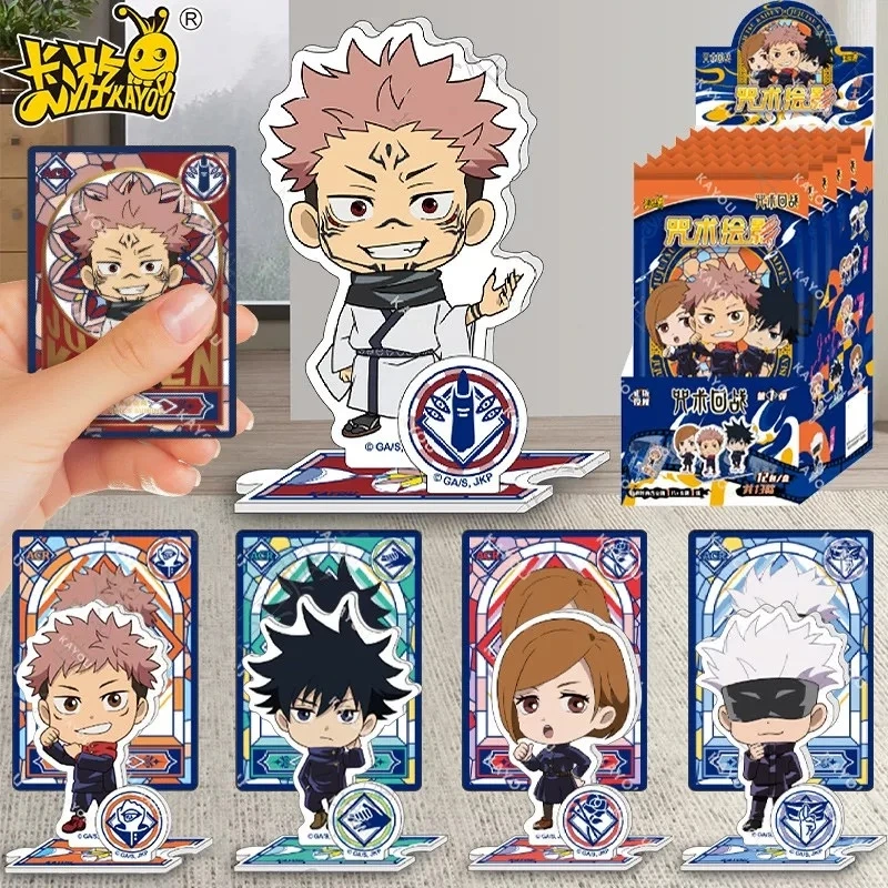 Original Kayou Jujutsu Kaisen Satoru Gojo Fushiguro Megumi Itadori Yuji Standing Plates Warlock Edition Anime Collection Card