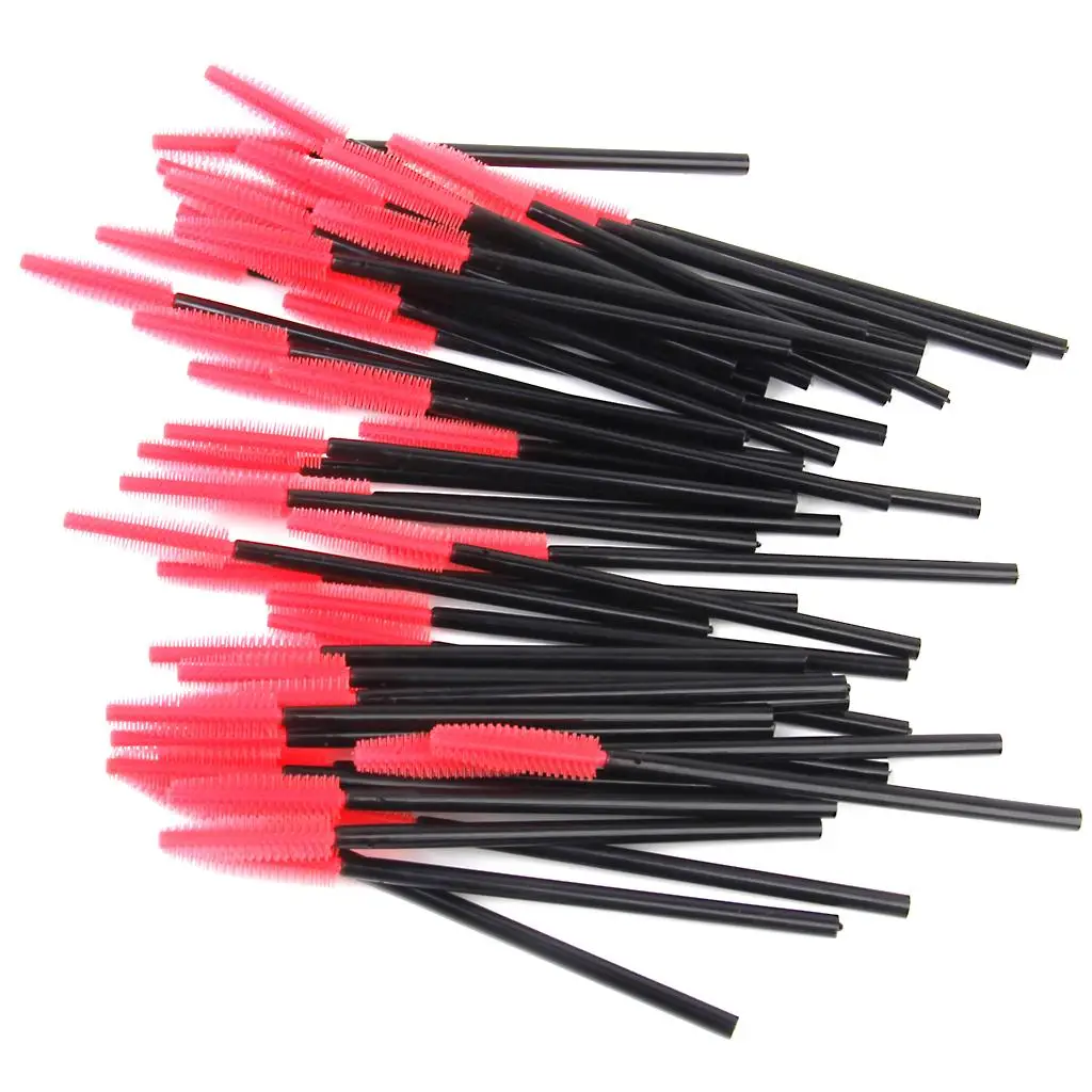 50Pcs Disposable Cosmetic Eyelash Extension Mascara Wands Eyebrow Brushes