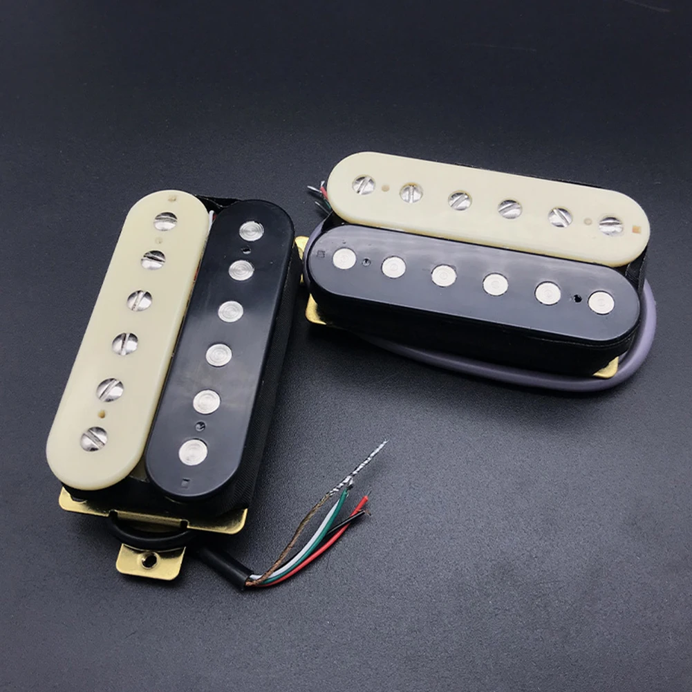 Humbucker Neck Pickup Neck-50mm Accessories Bridge Bridge-52mm Double Coil Screws Springs Zebra Color For Electric Guitar Useful