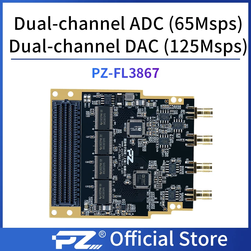 

PZ-FL3867 Puzhi Dual-channel ADC (65Msps) Dual-channel DAC (125Msps) fpga module FMC LPC FMC Daughter Board