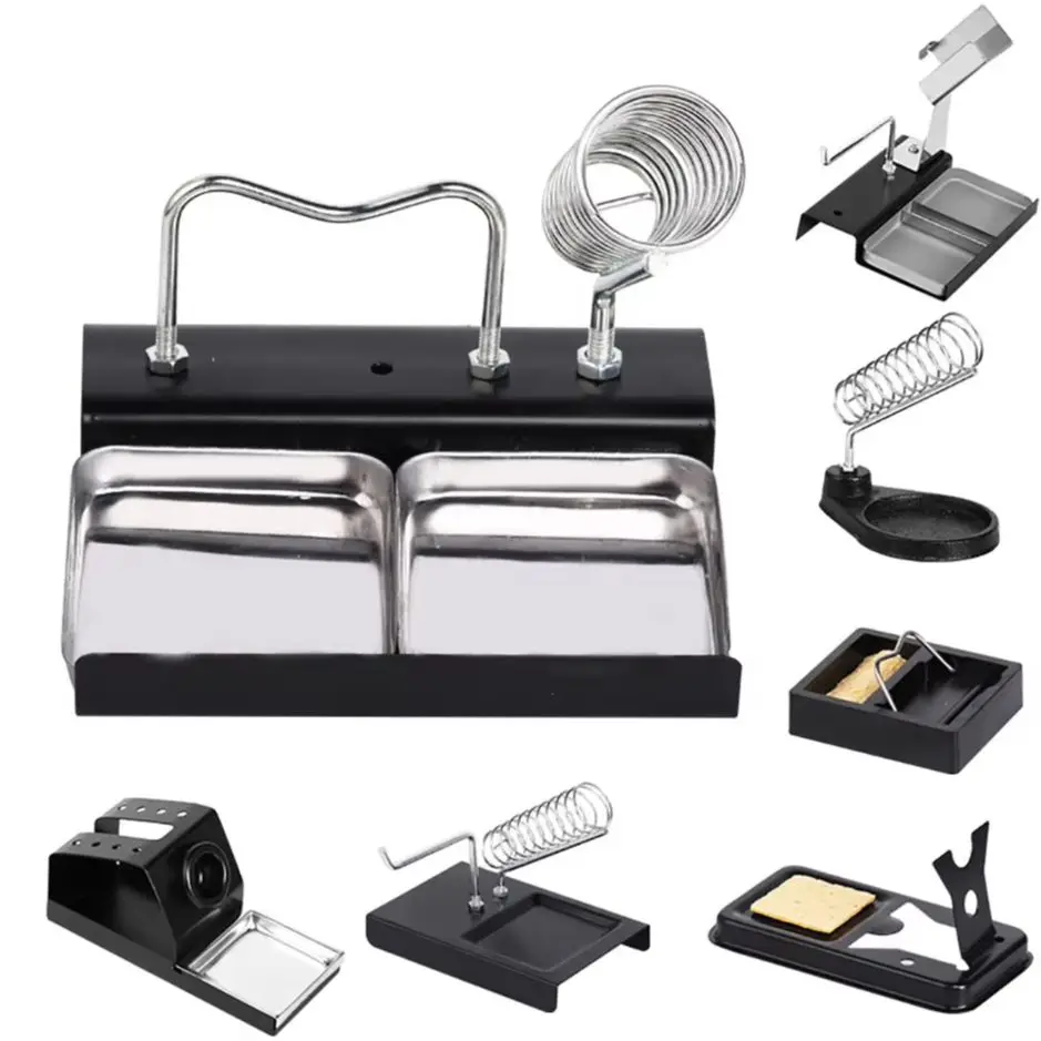 Soldering Iron Stand Holder Portable  Tin Stand No Welding Cleaning Sponge Electric Soldering Iron Accessories 200pcs/lot