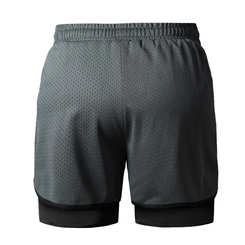 Men's Running Shorts Men Gym Sports Shorts 2 In 1 Quick Dry Workout Training Gym Fitness Jogging Short Pants Summer Men Shorts image 2