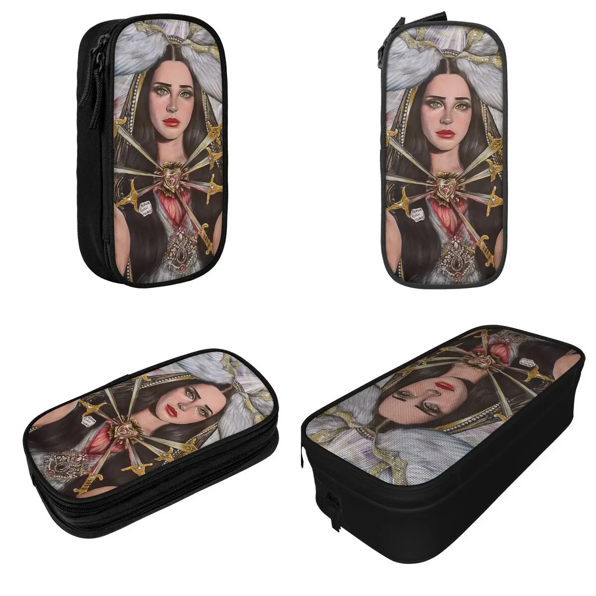 Lana Del Rey Pencil Case Pen Holder Bag for Student Large Storage Students School Cosmetic Pencilcases