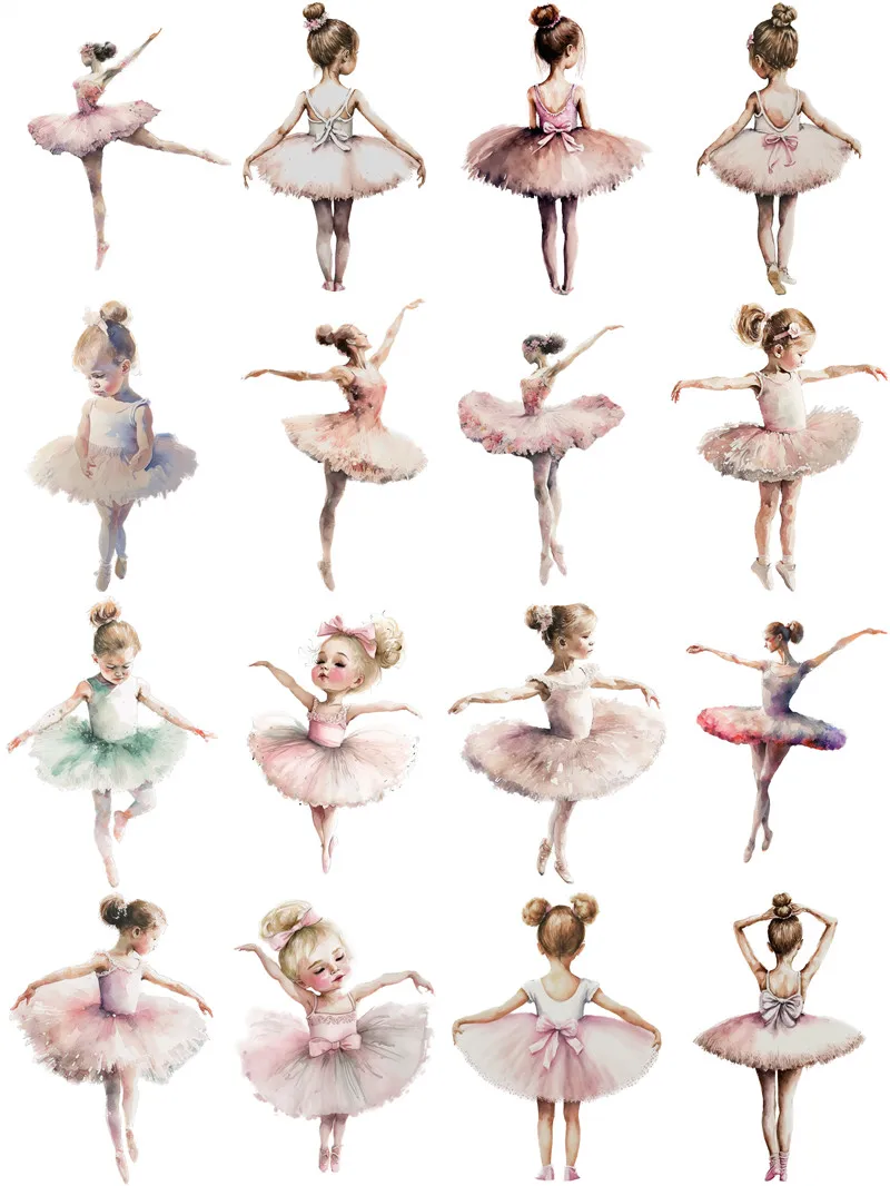 Ballet Girl Stickers Crafts And Scrapbooking stickers kids toys book Decorative sticker DIY Stationery