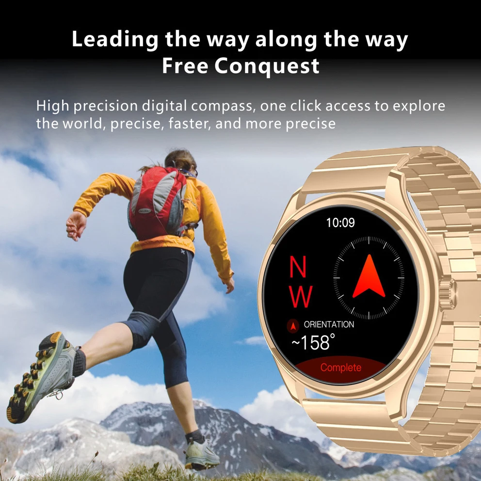 

696 Men Outdoor Smart Watches Compass Blue Tooth Call NFC Heart Rate Health Smartwatch Map Waterproof Sports Fitness Bracelet