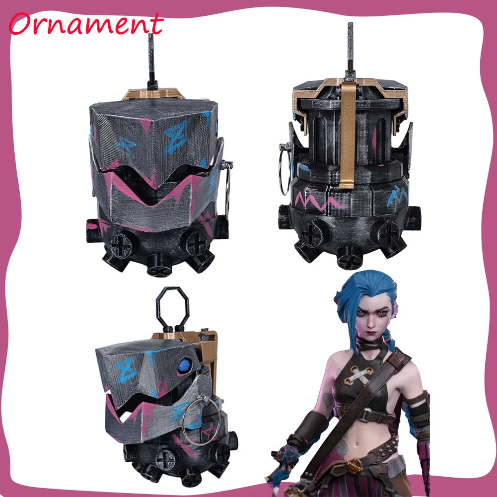 Arcane Weapons Disguise Jinx Cosplay Grenade Ornament 2024 Game LoL Costume Accessories Roleplay Women Female Props Halloween