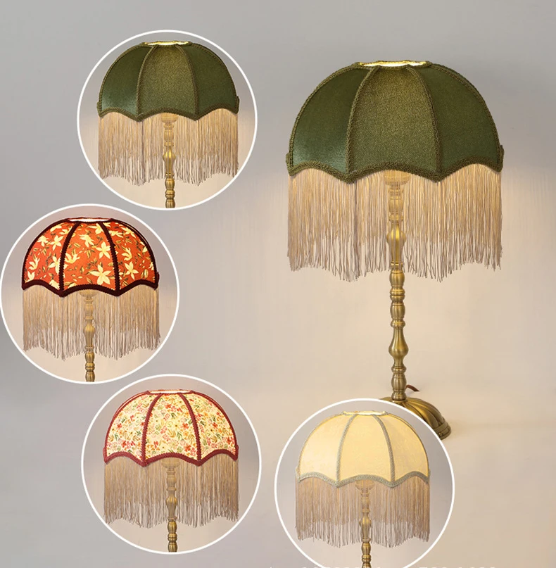 Table Lamp Lampshade Chinese Retro Fabric  E27 Table Lamp Floor Lamp Bedside LIGHT Accessories Shell Cover