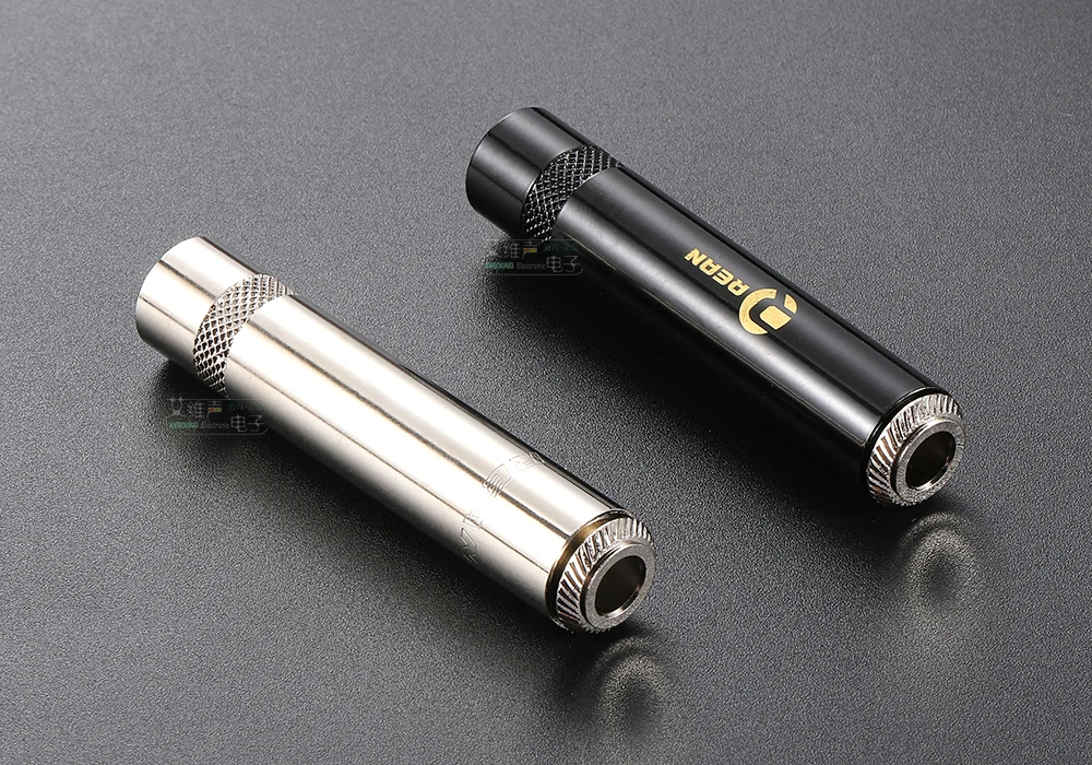 REAN 6,35mm TRS Stereo 3-Polig Vergoldeter 1/4'' TS Mono 2-Polig Stecker 6,5 Gerader Stecker für Instrumente, Gitarre, Bass, Mikrofon – Detail 6