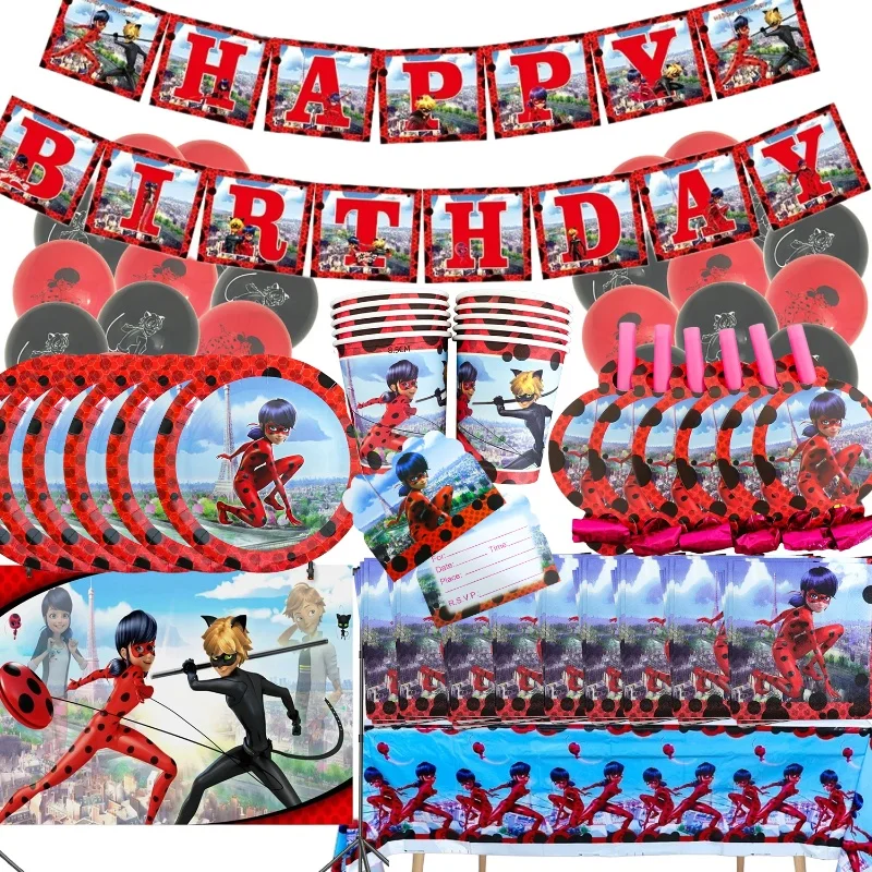 【セール中】レッドガール誕生日パーティー用品装飾使い捨て食器バルーンバナー背景女の子の誕生日パーティーベビーシャワー