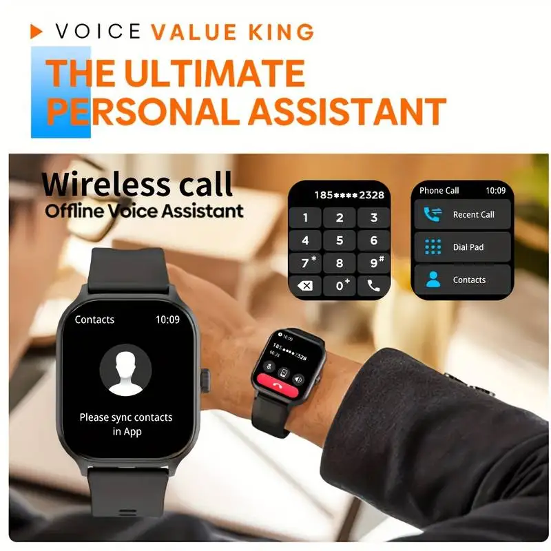 ساعة ذكية رياضية خارجية مع اتصال لاسلكي وتذكير بالمعلومات وورق حائط مخصص للرجال والنساء