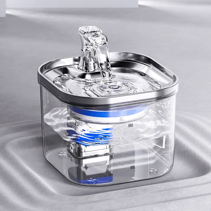 

2025 new stainless steel cat water dispenser automatic circulation flow water pet drinking water smart cat and dog drinking bowl