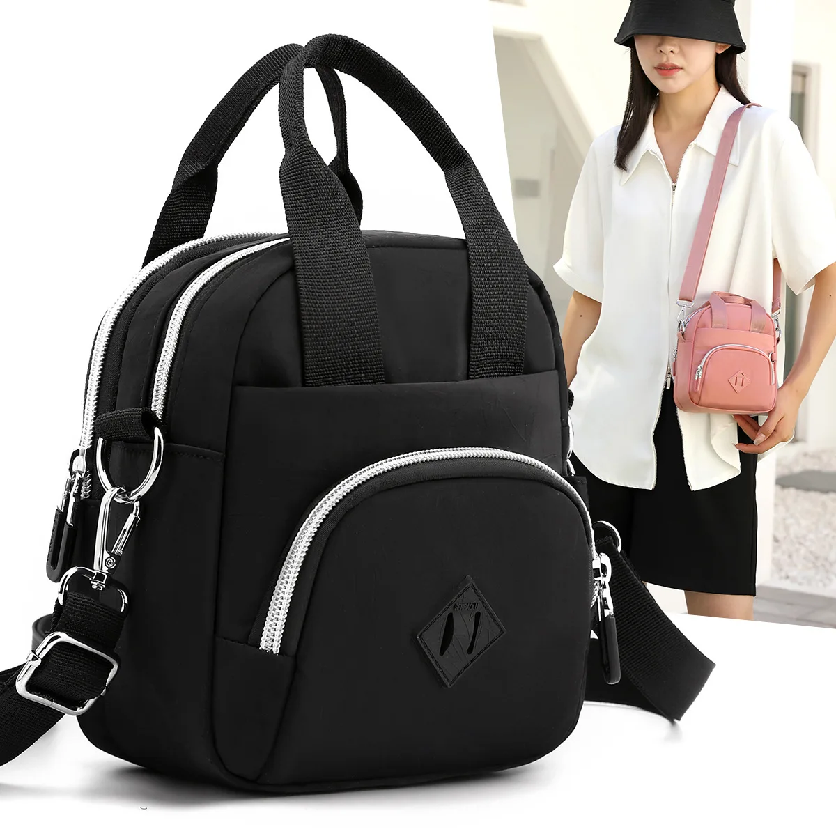Fashion Brand Ladies Small Handbags Crossbody Shoulder Bag Lightweight Waterproof Nylon Messenger Purse Travel Bag for Women