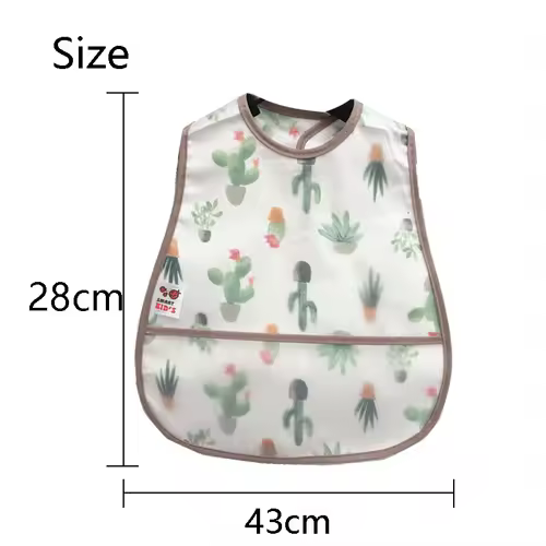 2023New Cartoon Pattern EVA Waterproof Pocket Lunch Feeding Bibs Adjustable Baby Bibs Cute Children Baby Apron Kids Burp Cloths - Image 6