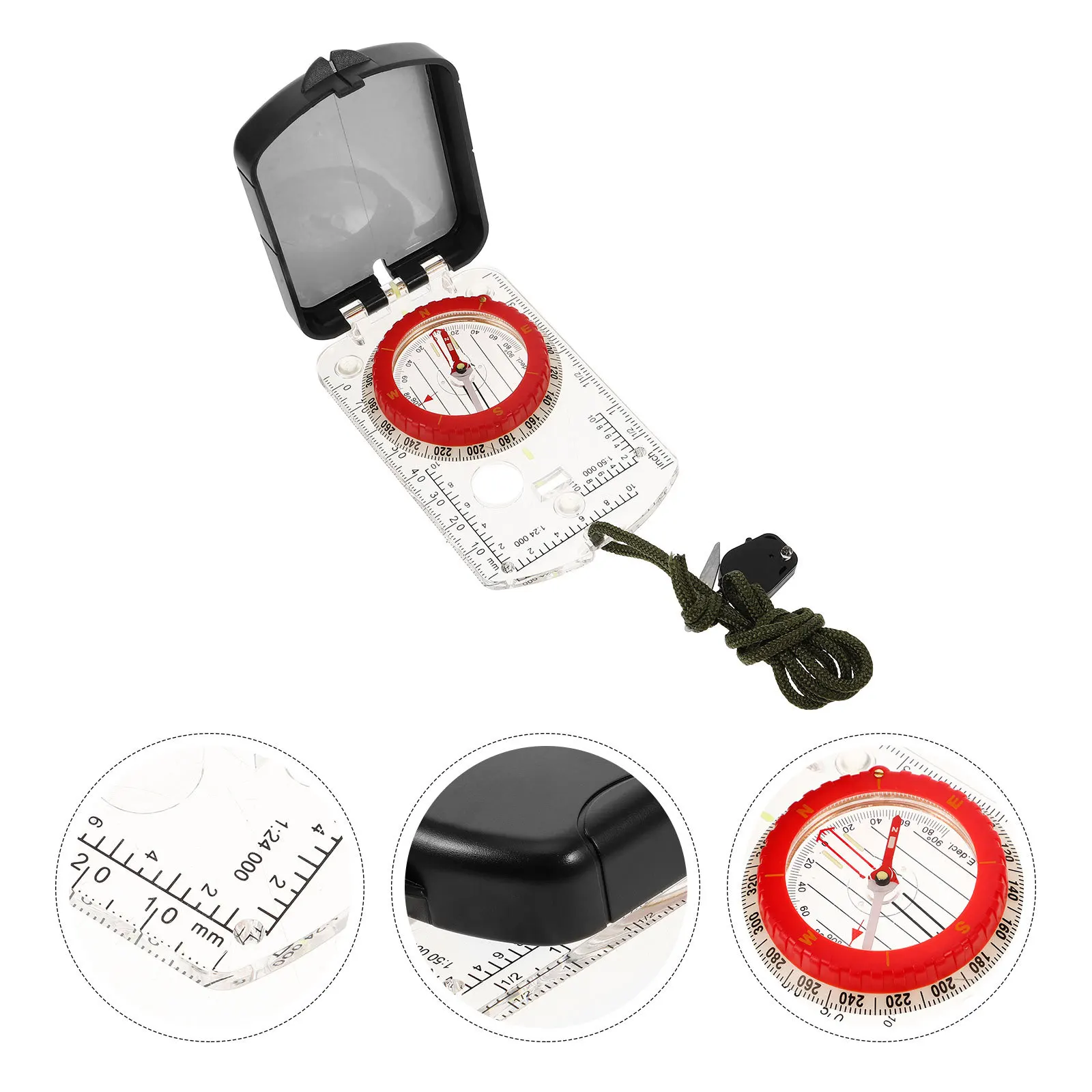 

ABS Durable Portable Compass Multifunctional Luminous North Pointer Outdoor Hiking Camping Survival Navigation Tool