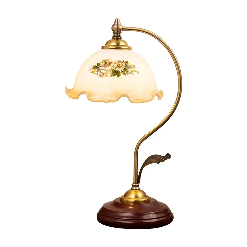 

Medieval style table lamp simple American retro European texture new Chinese bedside lamp bedroom study modern high sense
