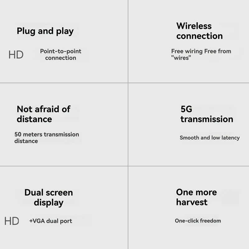 Penerima Pemancar Video Kompatibel Nirkabel Kit G6W Adaptor Extender HD Dongle TV 1080P untuk Proyektor Monitor