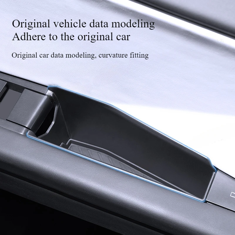 Scatola di immagazzinaggio maniglia porta per Tesla Cybertruck 2024 2025 ABS 4 pezzi aggiornamento porta laterale vassoio portaoggetti organizzatore accessori pickup auto