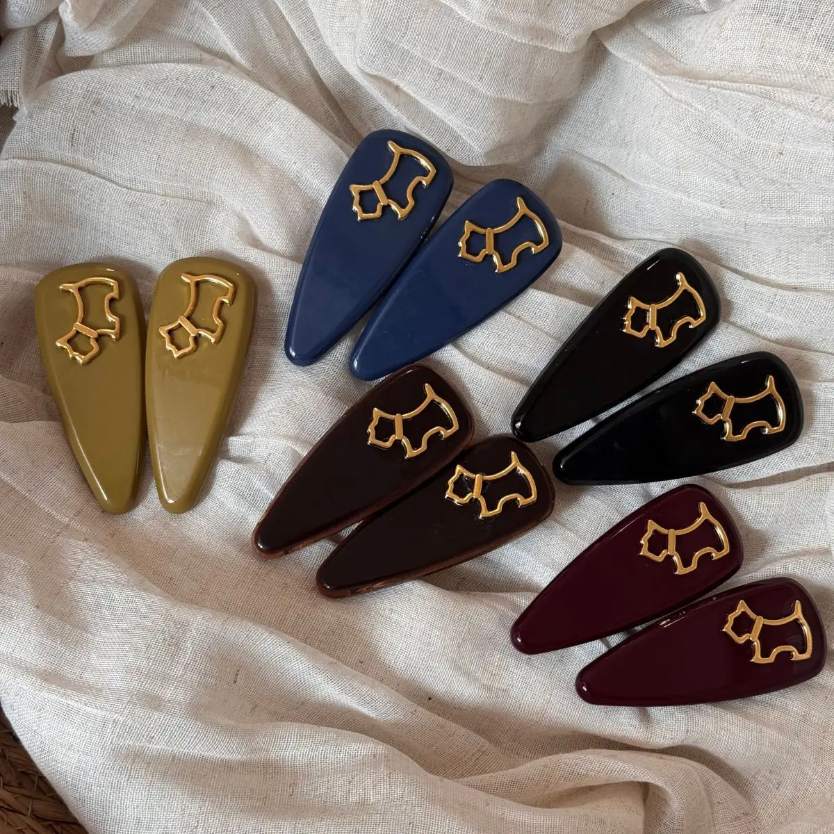Korean Gold Label Little Dog Hairpin Small Exquisite Bangs Side Clip Duckbill Clip Women Children Styling Broken Hair Clip New