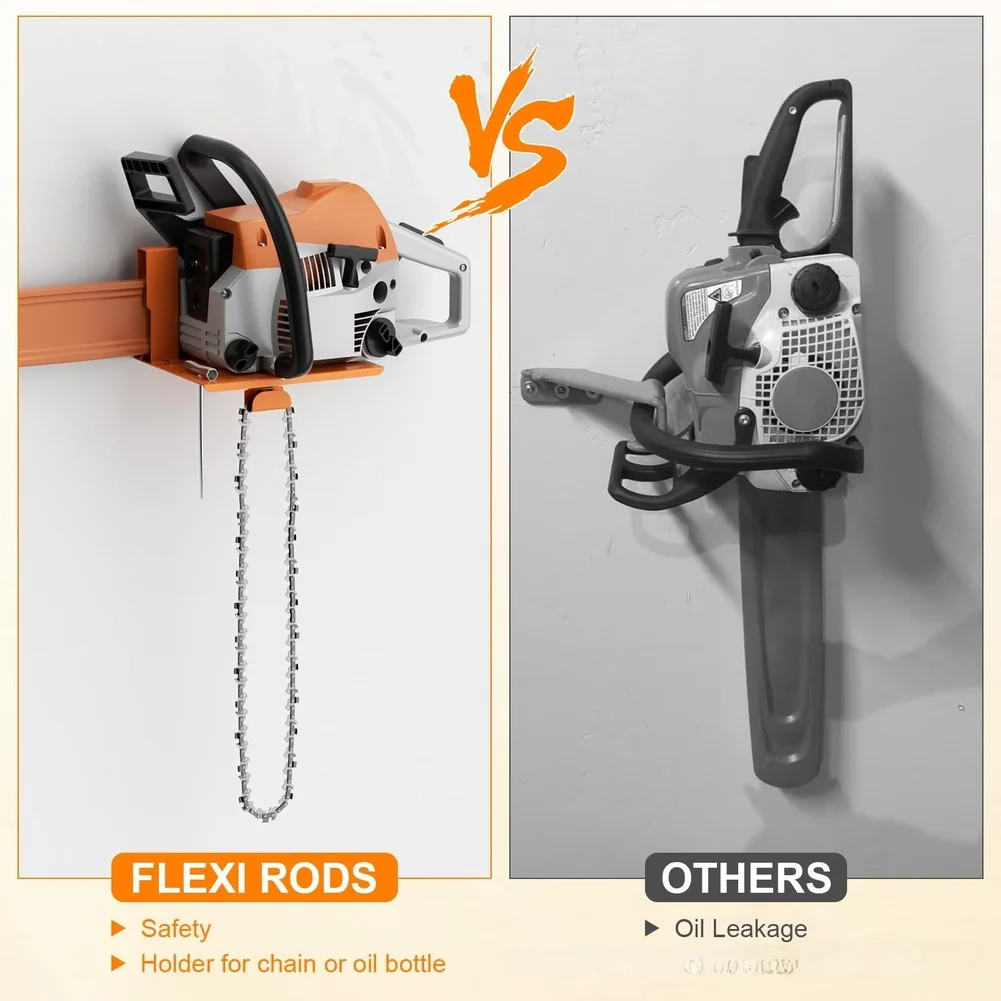 1pc Bracket Heavy Duty Chainsaw Wall Mount Holder Multifunctional Adjustable Hanger For Garage Tool Storage Replacement Holder