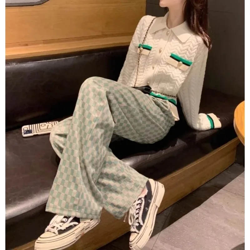 

Женский осенний новый легкий роскошный элитный темпераментный повседневный костюм в стильном стиле, полный комплект для осенних нарядов