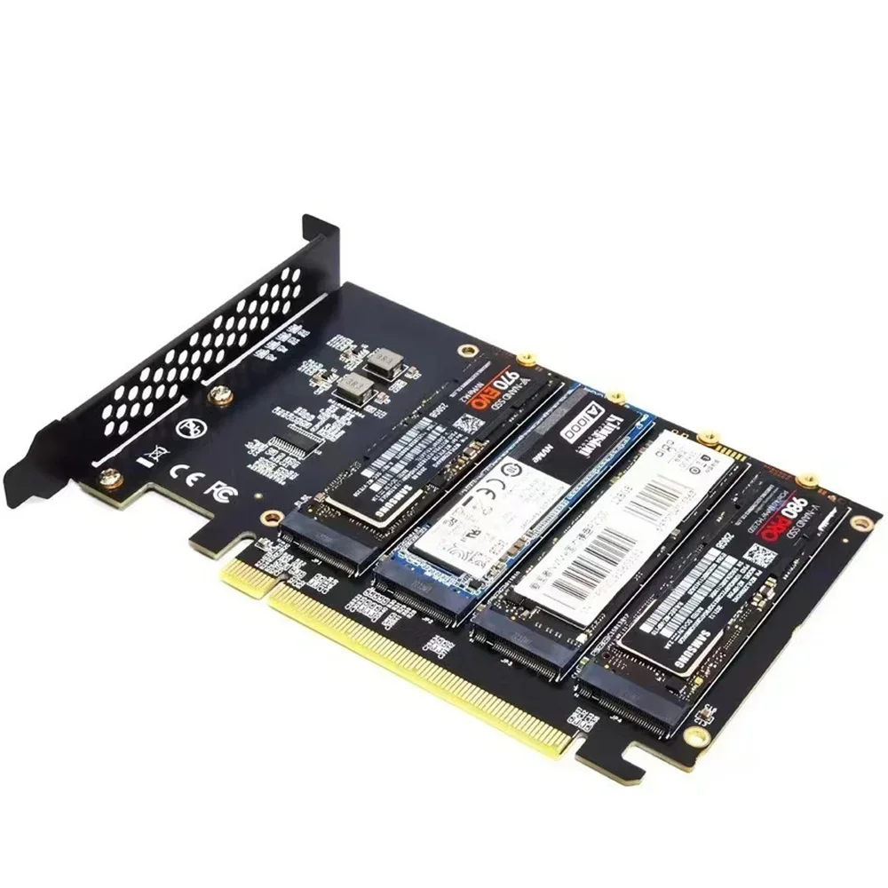  NVMe M.2 PCI Express Adapter PCIE to M.2 NVME Adapter 32Gbps PCI-E Card PCI x16 M Key SSD Computer Expansion Card Add On Cards
