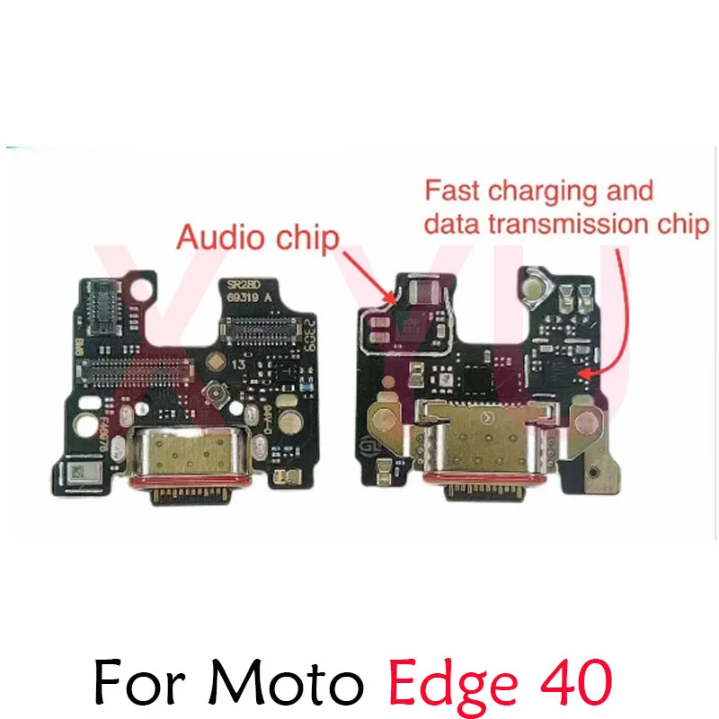 Para motorola moto edge 40 50neo fusão porta de carregamento usb doca carga plug conector placa microfone cabo flexível