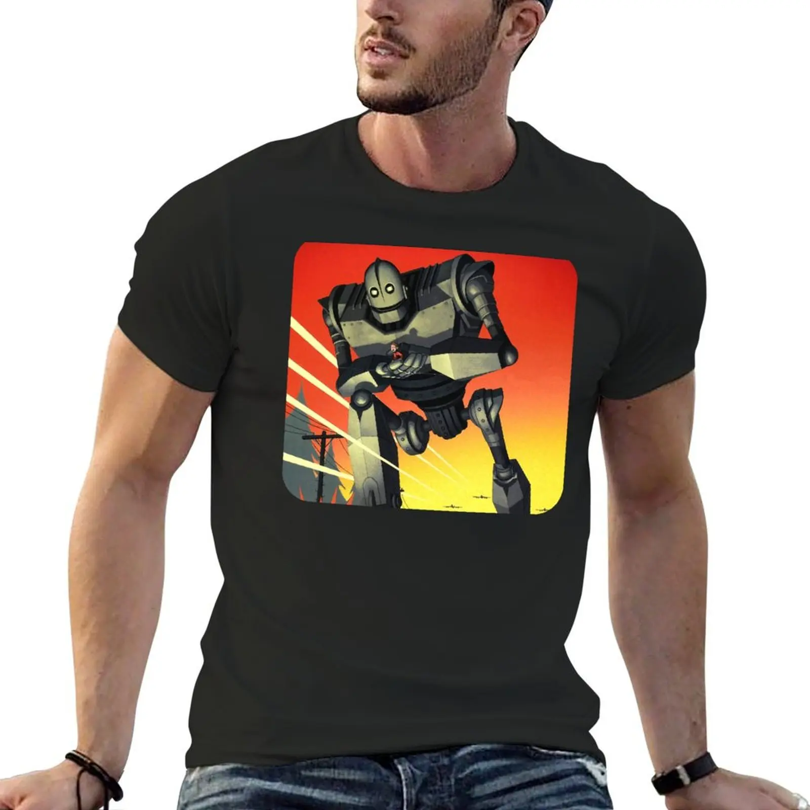 Iron Giant T-Shirt hippie clothes rapper graphic tees tshirts for men