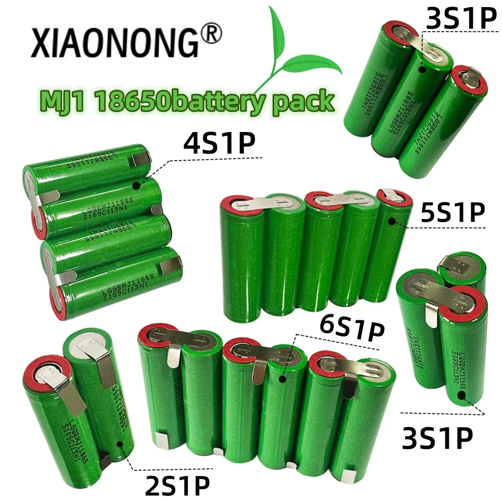 7.4 V-24V 3500mAh MJ1 18650 Lithium-Ion - Custom battery package, welding battery 2S1P 3S1P 4S1P 5S1P 6S1P