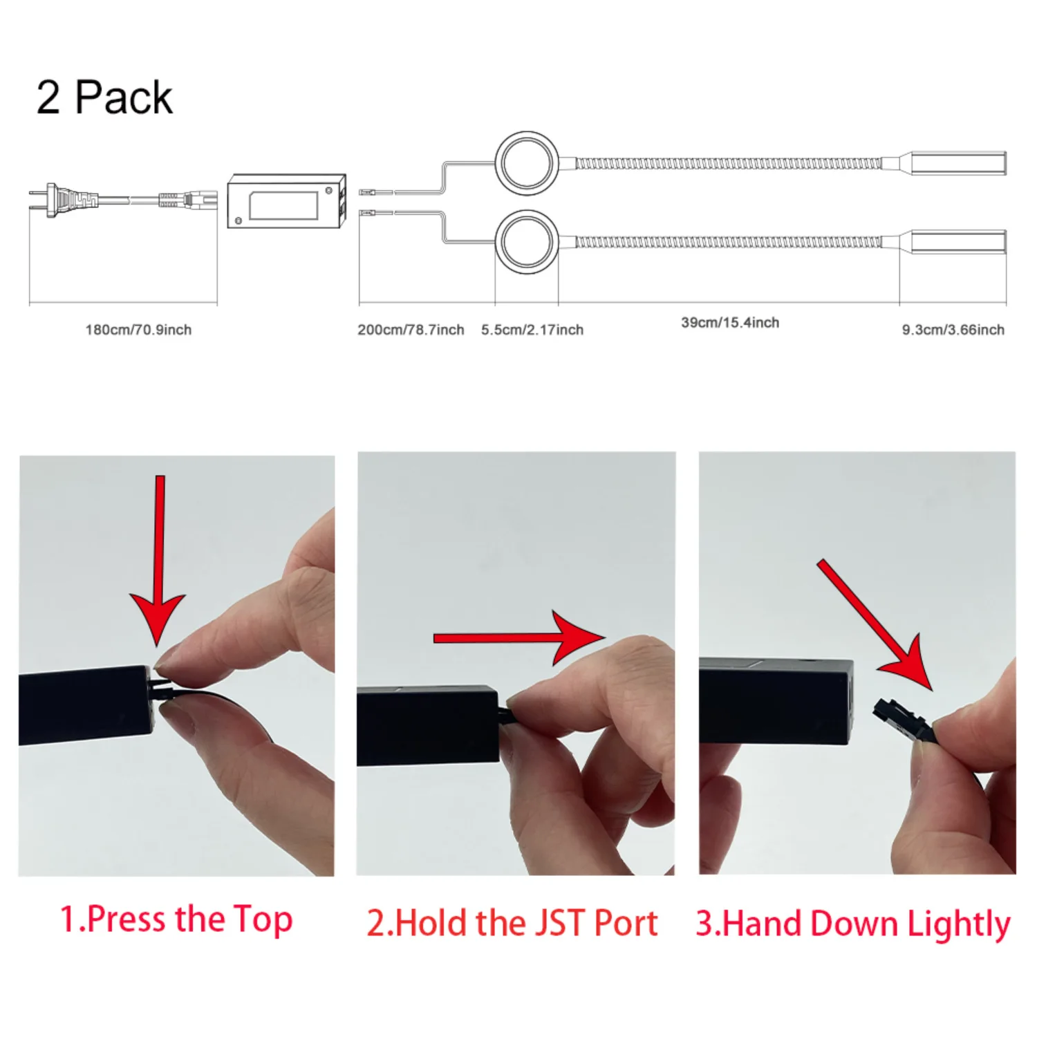 Bed Reading Lights for Headboard, Bedside Wall Mounted Reading Lamp, Touch to Adjust Brightness