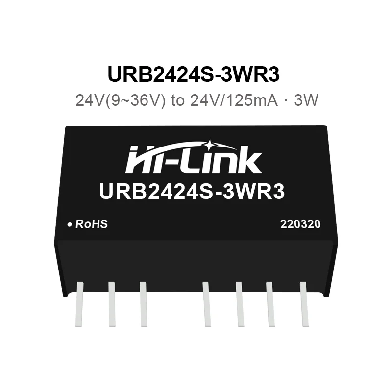 Hi-Link Fabriek URB2405S-3WR3 10 Stks/partij DC-DC Stap Naar Beneden 3W 5V/12V/15V/24V Geïsoleerde Gereguleerde Single/Dual Output