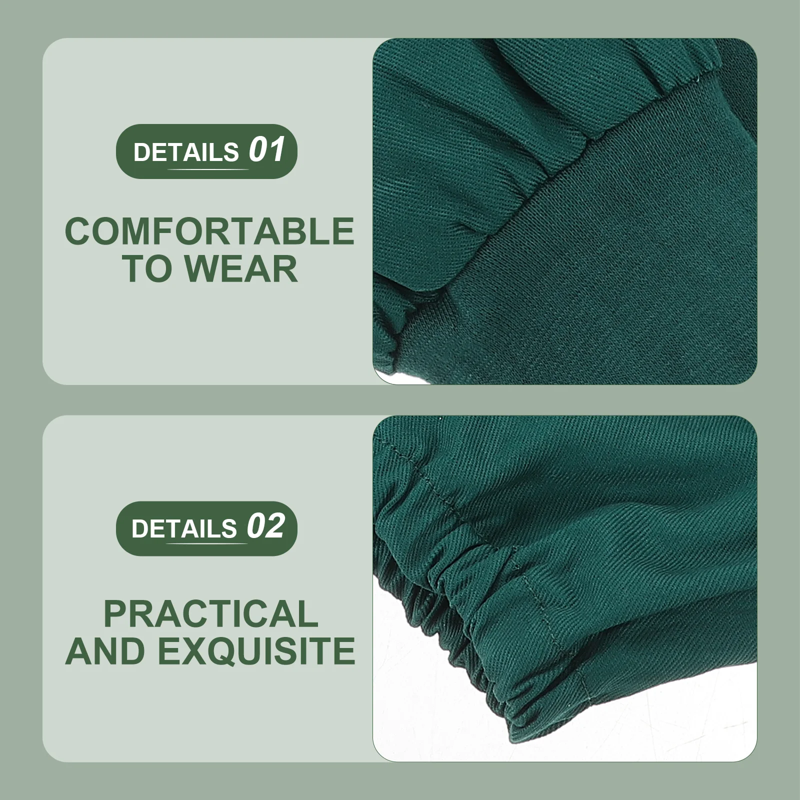 زوج واحد من واقيات أكمام الذراع القطنية القابلة للتنفس، أكمام طويلة مرنة مناسبة للممرضات والمحترفين الطبية وأكمام أذرع تبريد واقية