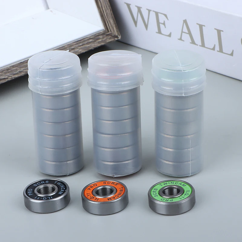 8PCS 608 RS Rolamentos ILQ-11 8*22*7mm Longboard Velocidade Skate Inline Roda Rolamento Skate Scooter Smooth Skate Scooter Bearing Set