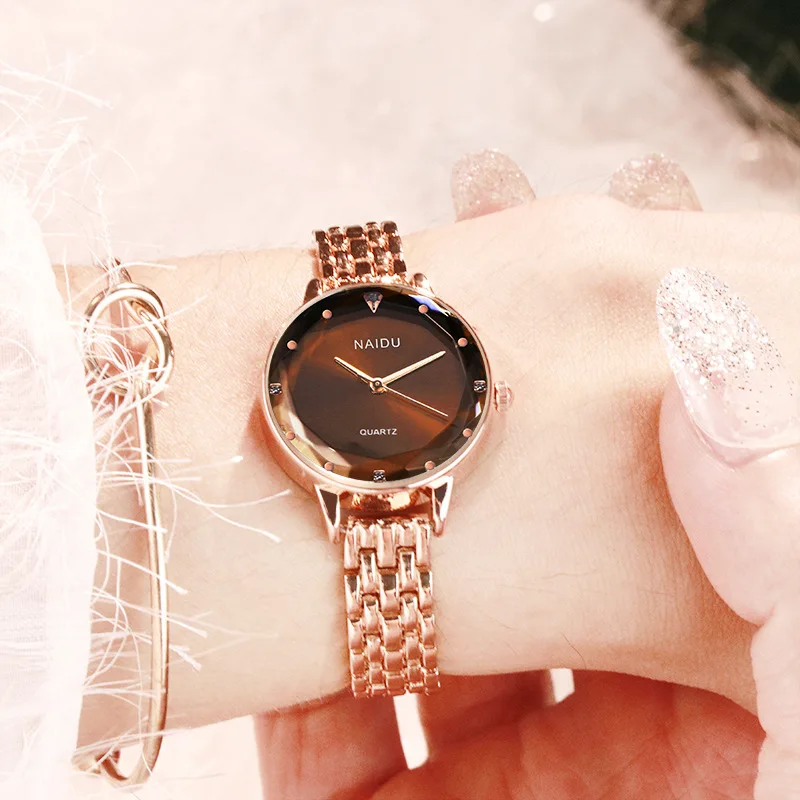 

Женские часы, лучший бренд, роскошные брендовые женские наручные часы из розового золота и стали для женщин, женские кварцевые наручные часы