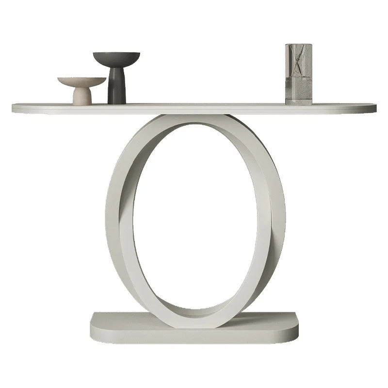 

Nordic Milk White Xuanguan Platform Italian Light Luxury Rock Slab Case Several Partitions Enter the Home Against