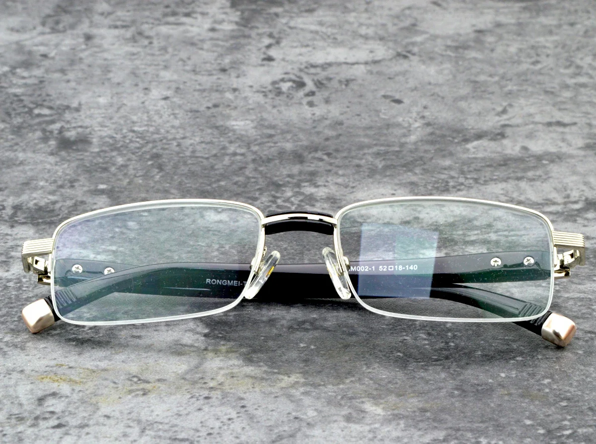 High Quality Half Rim Business Reading Glasses Alloy Frame for Women Men Blue Light Blocking+0.75 +1+1.5 +2.0 +2.5 +3 +4