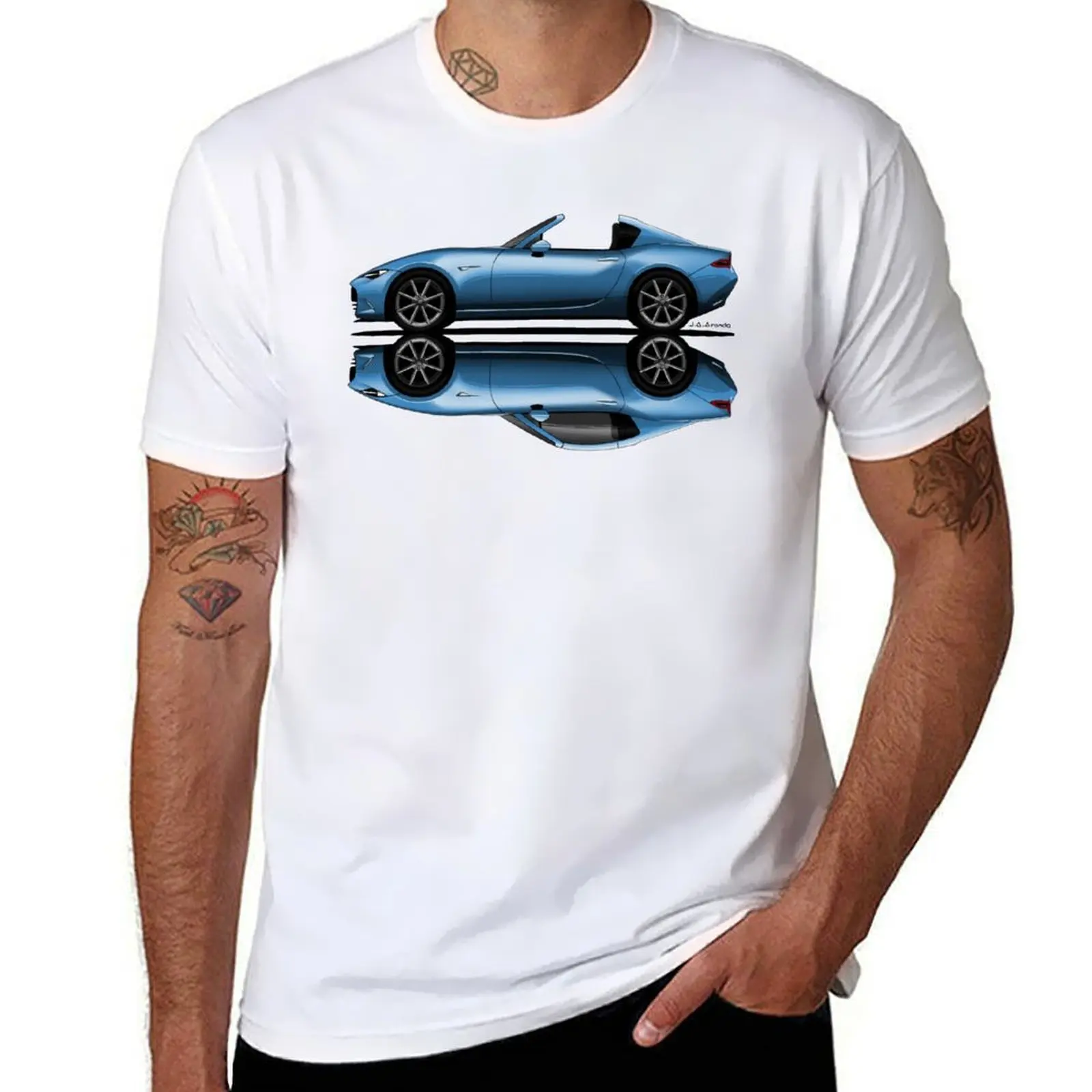 Mi dibujo de camiseta transparente abierta y cerrada RF abierta y cerrada roadster convertible de coche deportivo japonés