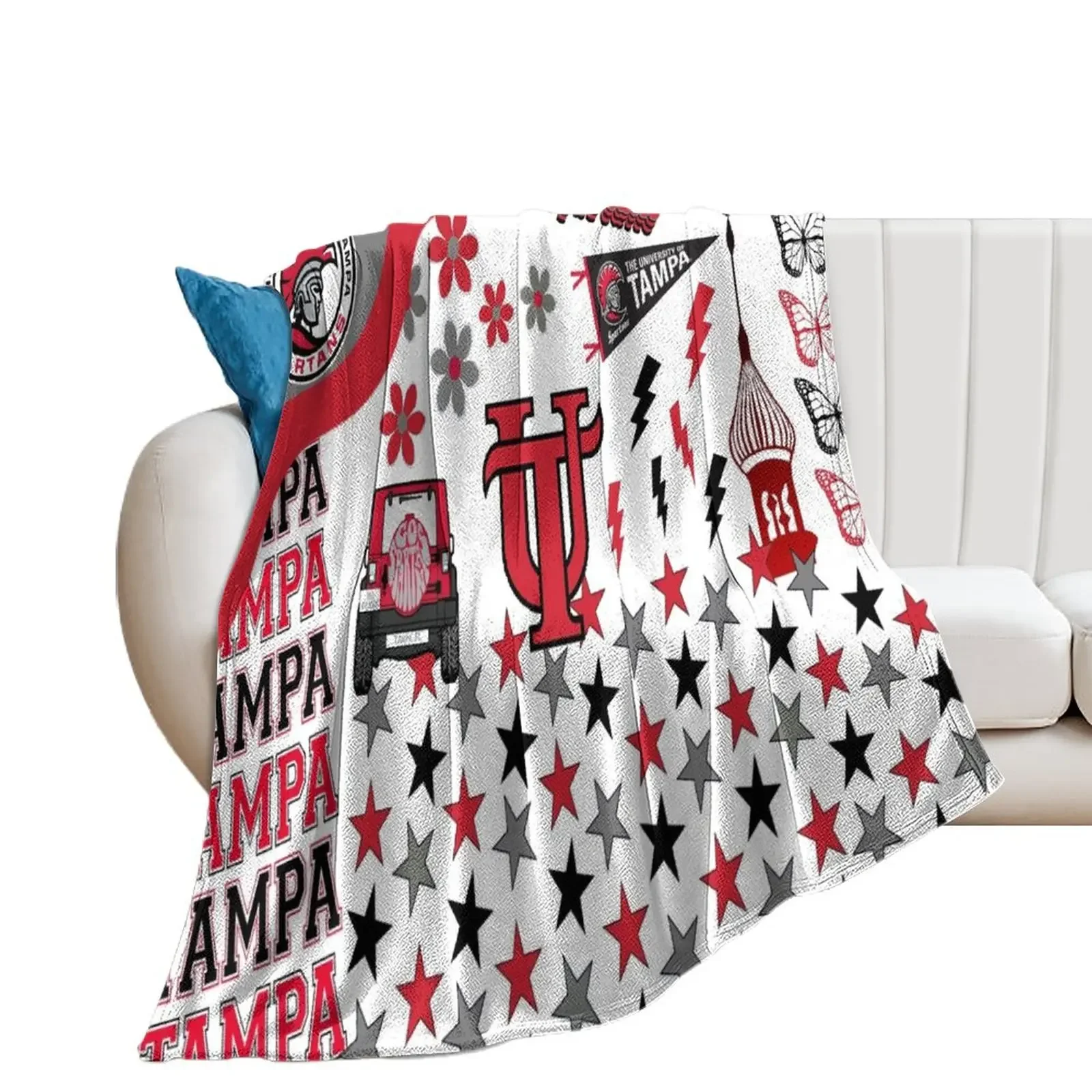 

UT Collage Throw Blanket Winter beds Plush Blankets