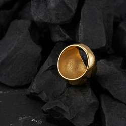 ENFASHION Anillos Geometry Hollow Round Ball Ring For Women's Stainless Steel Gold Color Rings Street Fashion Jewerly R234216