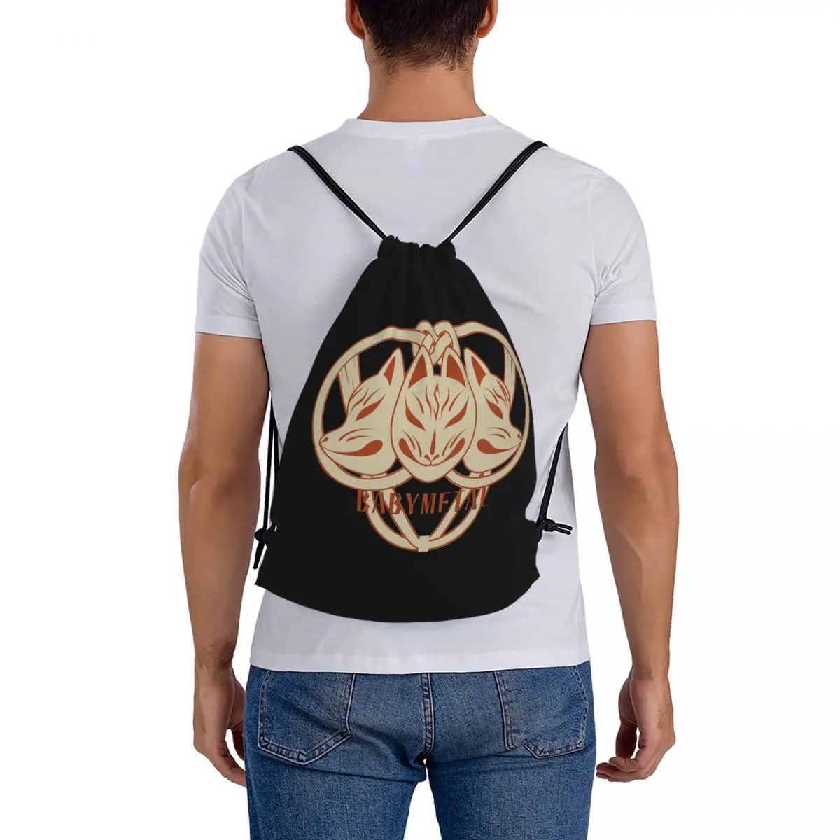 Ethereal Flames Drogon-Inspired Ink-Wash Dragon Backpacks Drawstring Bundle Pocket Sports Bag Book Bags for Man Woman Students