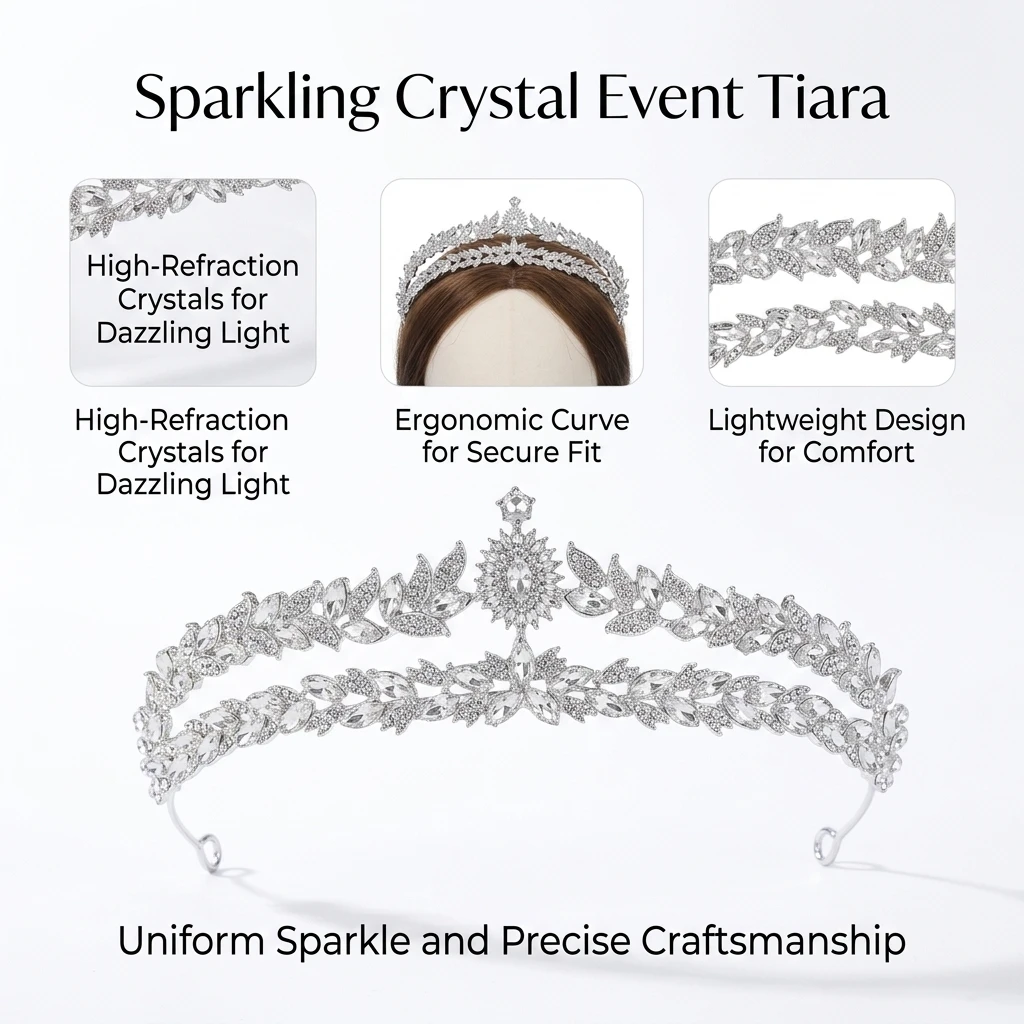 Bridal Tiara Sparkling Wedding - Women'S Wedding Accessories 评论和价格