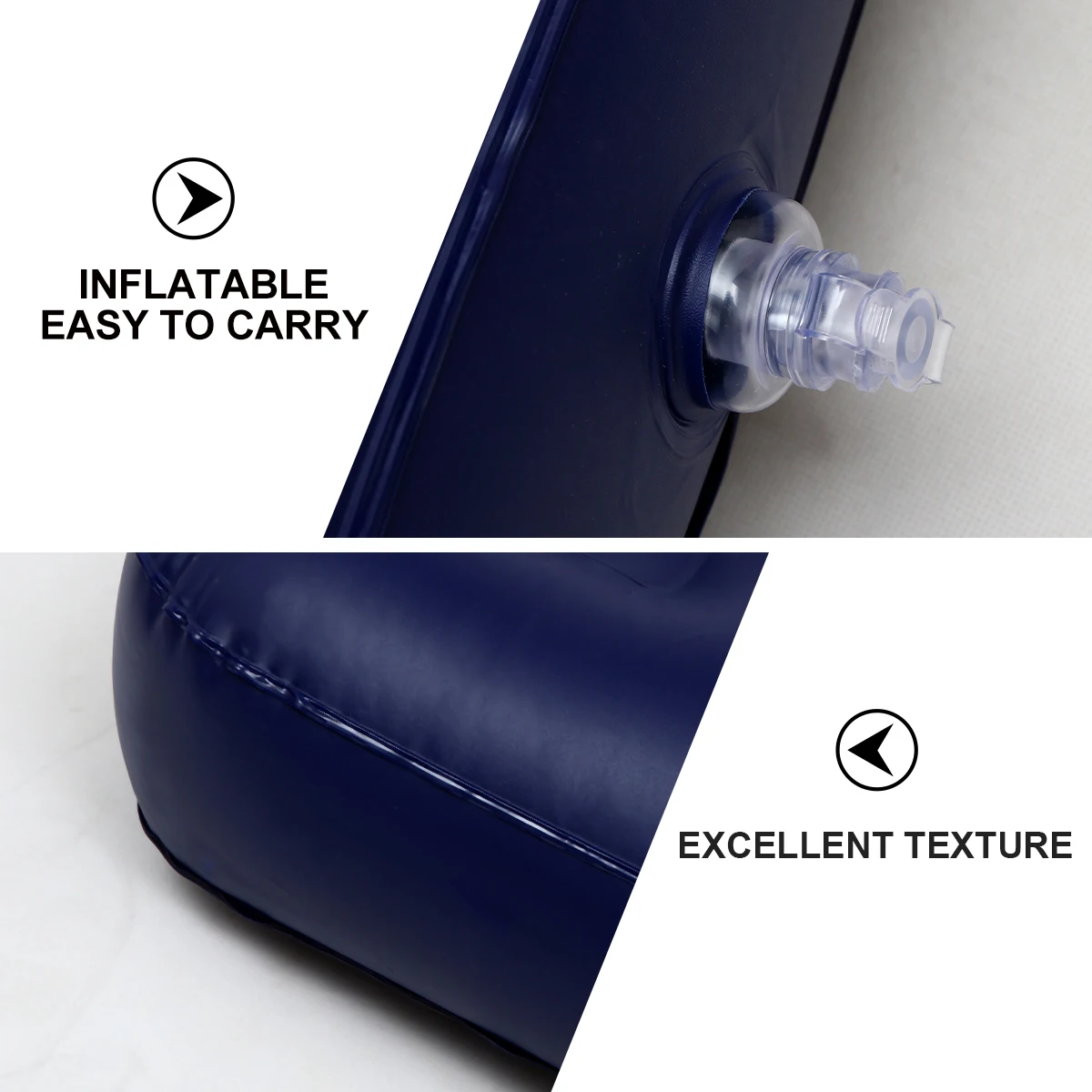 

1pc Single Air Mattress Premium Pvc Inflatable Bed For Camping Outdoor Sleeping Portable Foldable Airbed Moisture Resistant