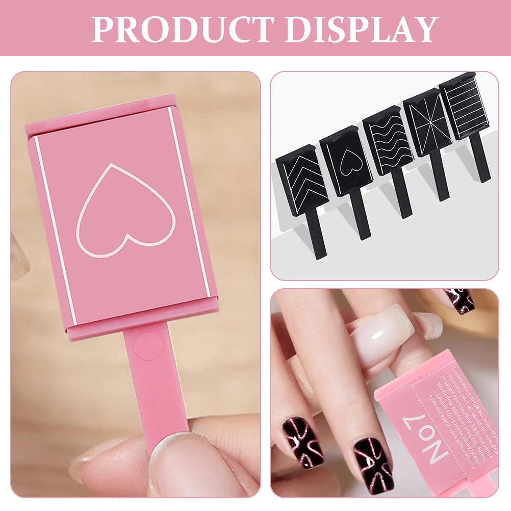 

10pcs Cat Eye Magnetic Nail Tools With Long Strip For Diy Manicure French Design Durable Nail Art Kit Magnets For Nails