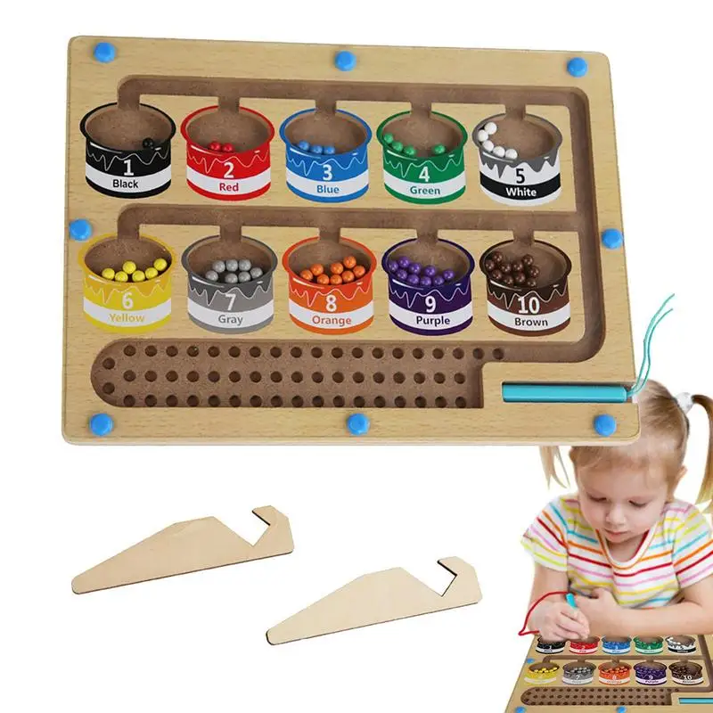 

Магнитная цветная сортировка, деревянная Дошкольная классная игрушка для подсчета и сортировки, магнитная Сортировка цвета