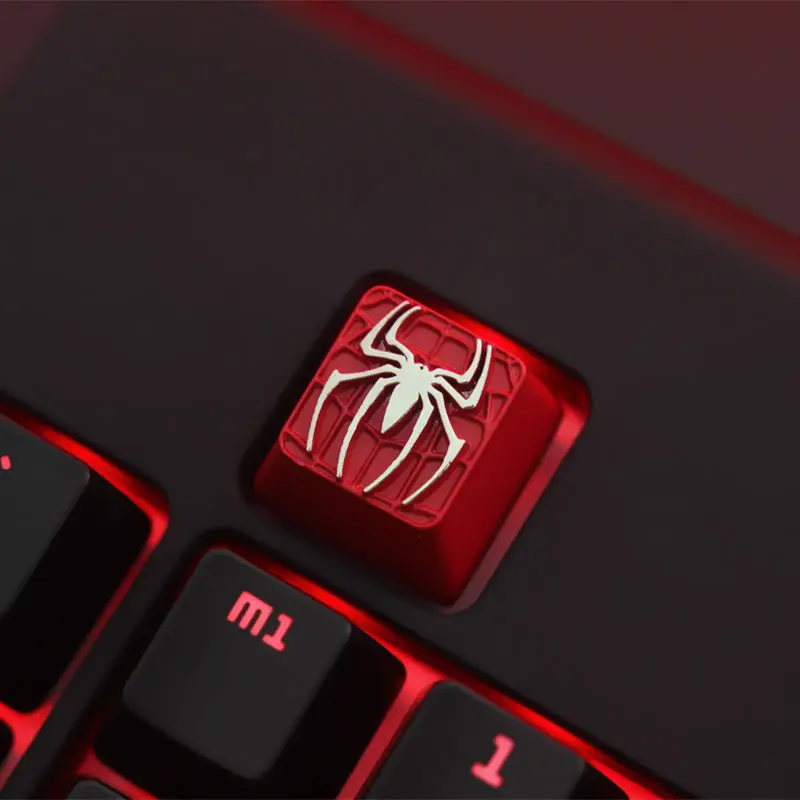 Marvel الطرفية سبايدرمان جديد الكرتون Keycap الإبداعية شخصية الإغاثة المعادن Keycap الصليب MX محور R4 الارتفاع الأولاد هدية #1