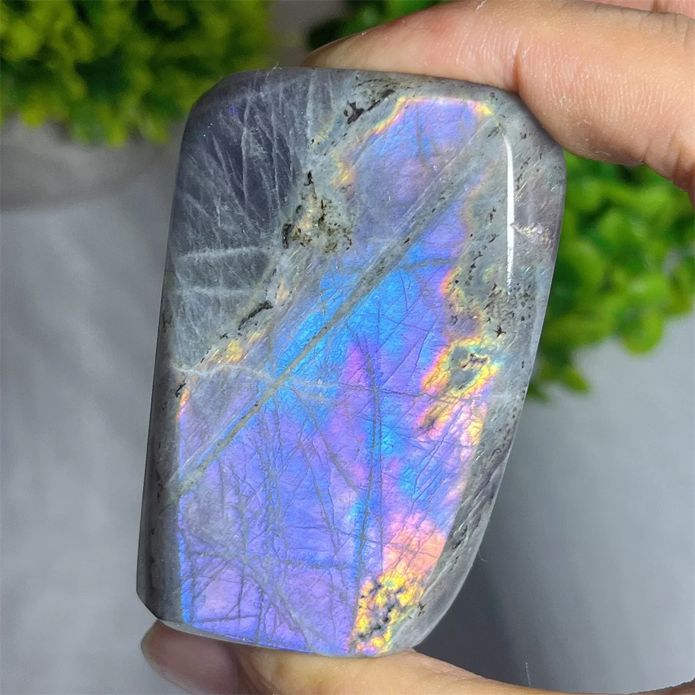 Crystal Natural Stone Free Form Rainbow Labradorite Rainbow Healing Gemstone Mineral Decoration Energy Room Gift Home