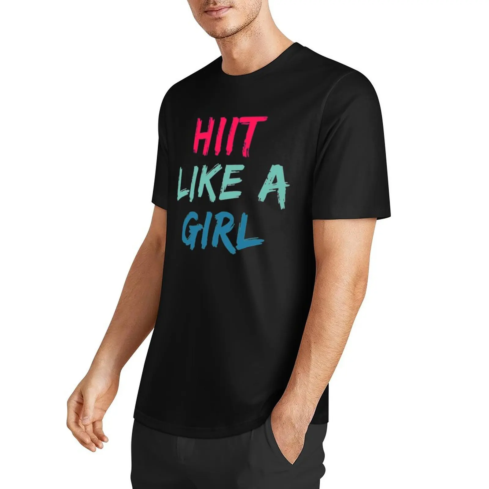 HIIT Like A Girl Fitness Girl Power High Intensity Interval Training Workout T-Shirt anime t shirts mens clothing