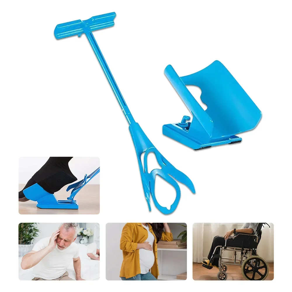 No Bending Sock Aid Kit Easy on And Off Stocking Slider Pulling Assist Device Sock Helper Aid Tool for Socks Foot Brace Support