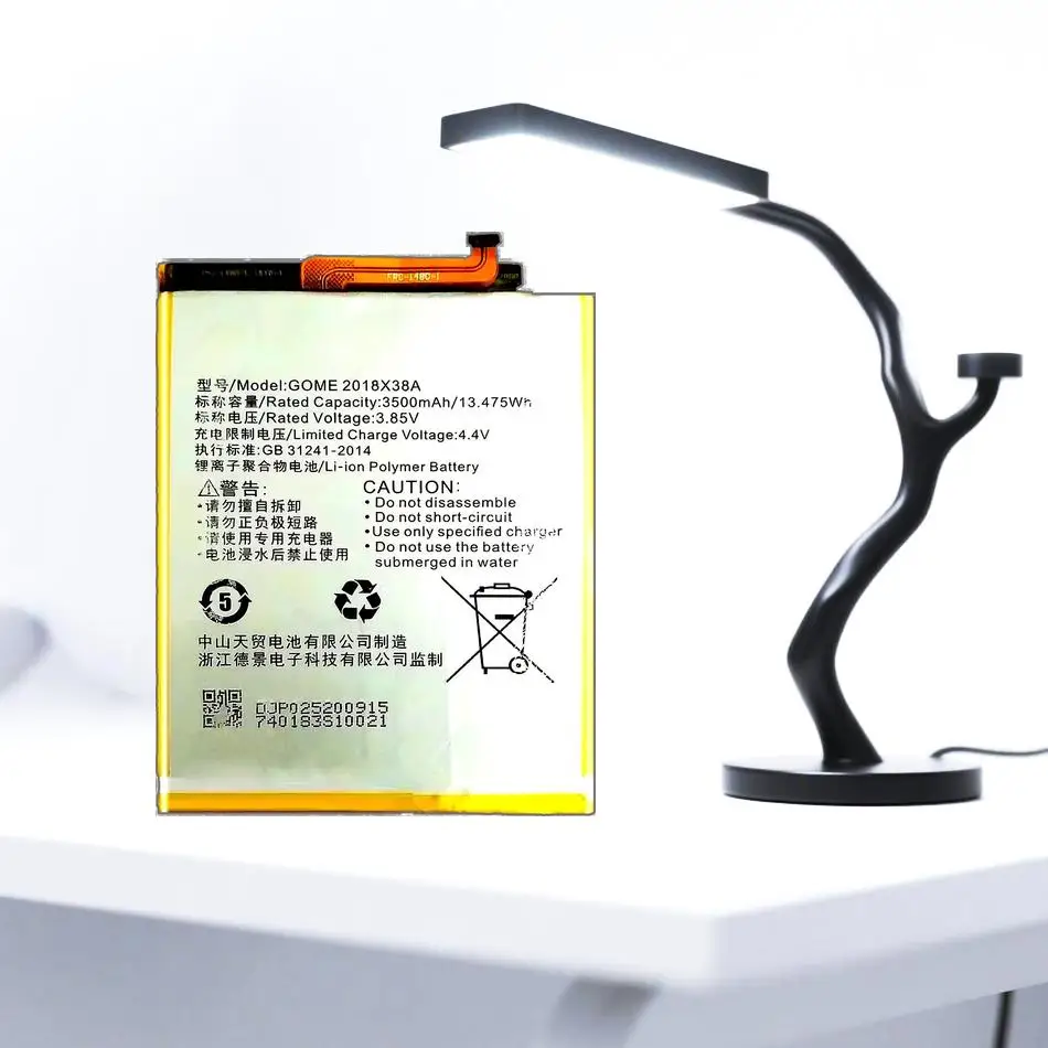

2018X38A High Compatibility 3500Mah Environmentally Friendly For Gome Fenmmy Note C72 Mobile Phone Battery